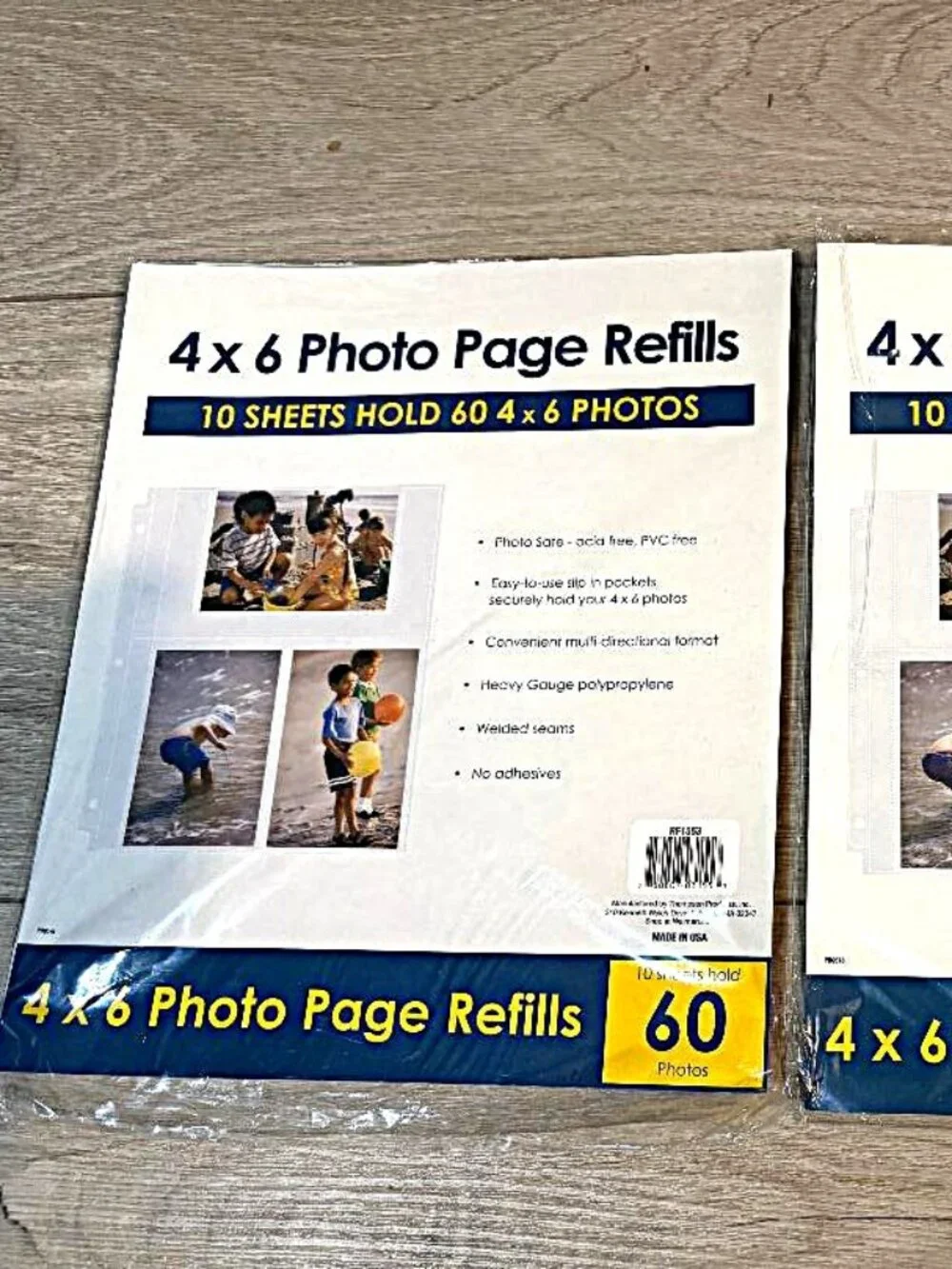 2 pkgs NEW Photo Sheet Protectors 10 sheets/pkg hold 6 4 x 6 photos (120 total)